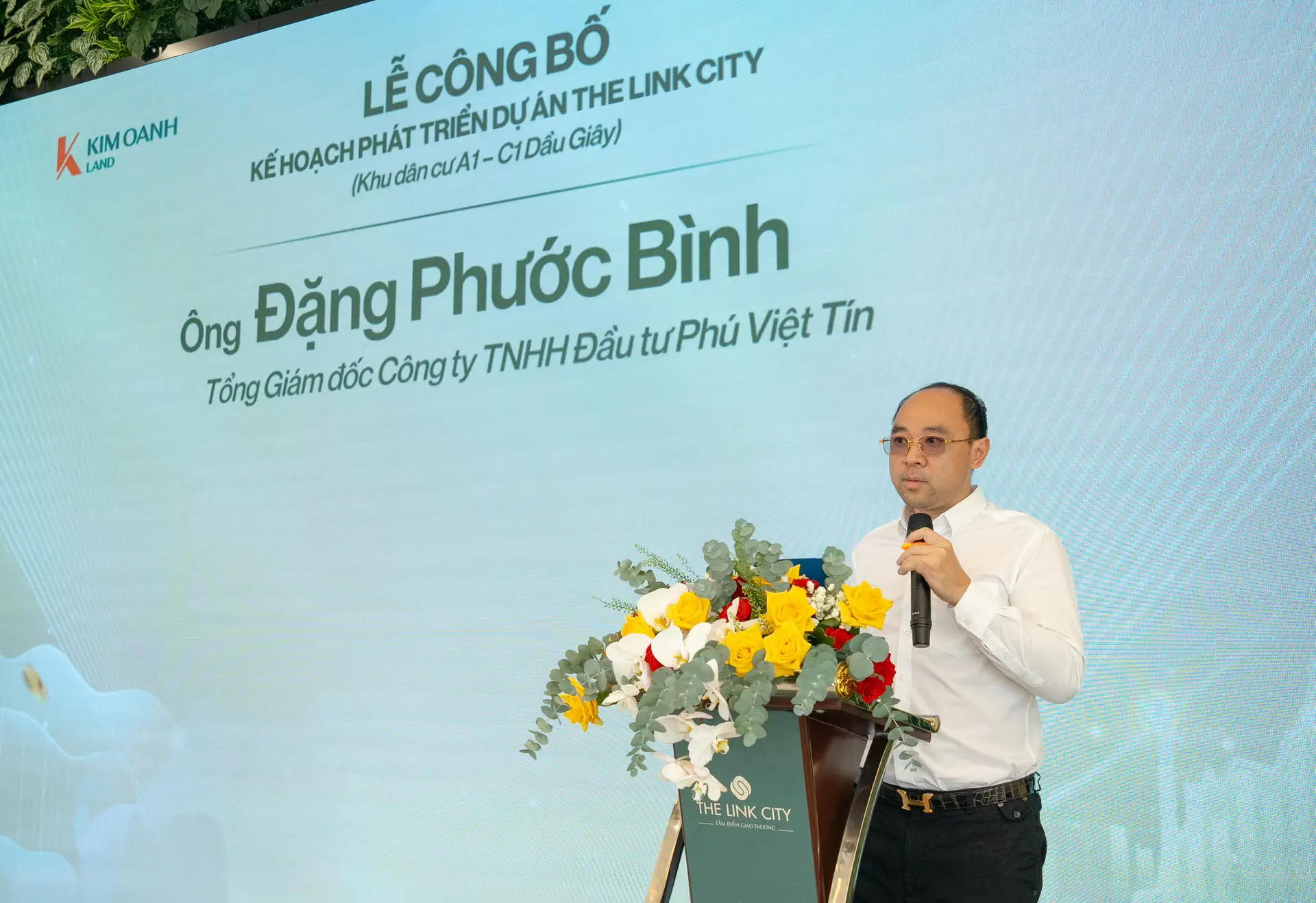 Ông Đặng Phước Bình – Tổng Giám đốc Công ty Phú Việt Tín phát biểu tại sự kiện.