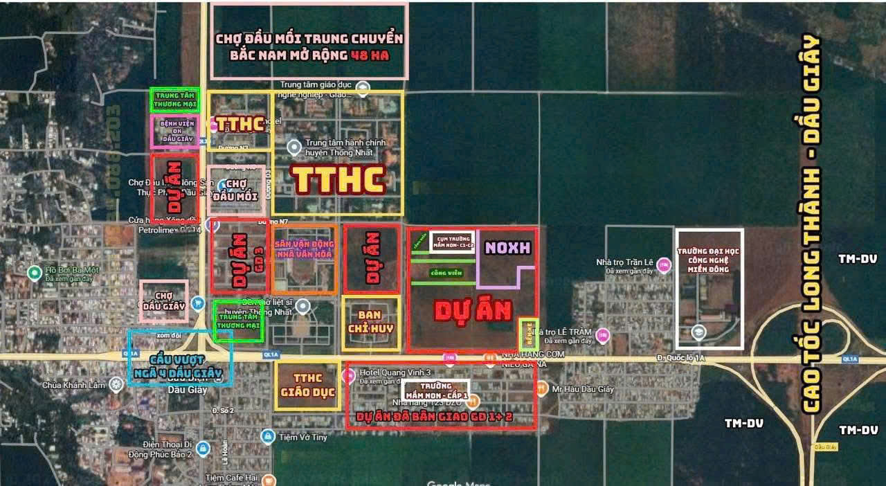 sơ đồ mặt bằng dự án The Link City Dầu Giây KIM OANH LAND